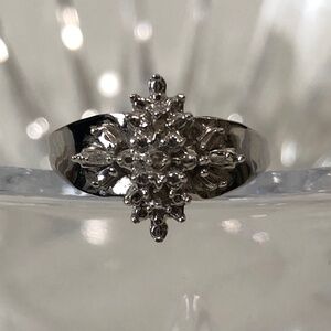 White Gold Diamond Ring Size 8.5